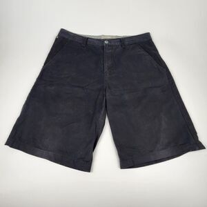 Anchor Blue Mens Cargo Shorts Dark Blue Size 38 Y2K Skate Surf Utility Casual